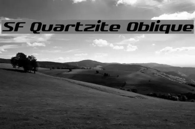 SF Quartzite Oblique Font examples