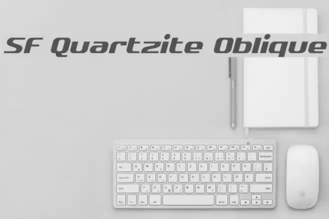 SF Quartzite Oblique Font examples