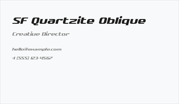 SF Quartzite Oblique Business Card