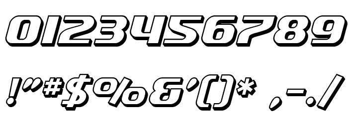 SF Quartzite Shaded Oblique Font OTHER CHARS