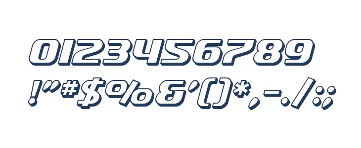 SF Quartzite Shaded Oblique Font OTHER CHARS