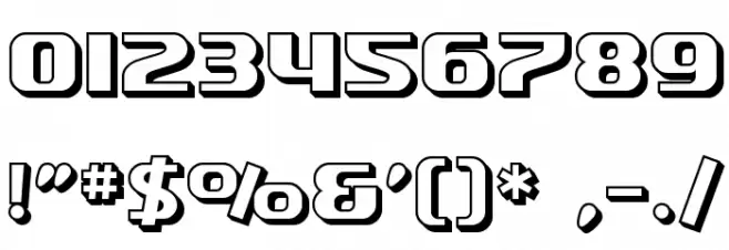 SF Quartzite Shaded Font OTHER CHARS