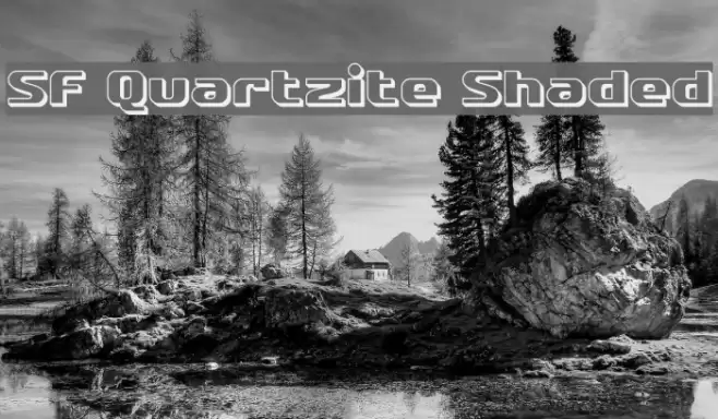 SF Quartzite Shaded Font examples