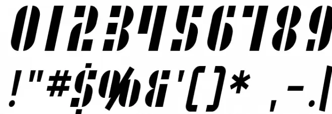 SF RetroSplice Condensed Font Alte caractere