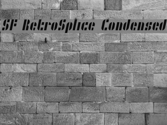 SF RetroSplice Condensed Font examples