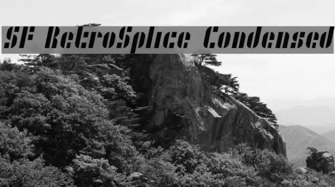 SF RetroSplice Condensed Font examples