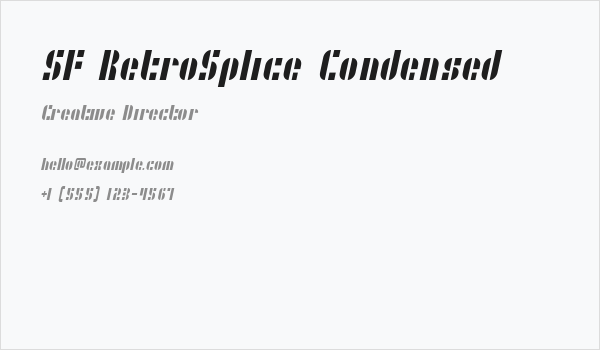 SF RetroSplice Condensed Business Card