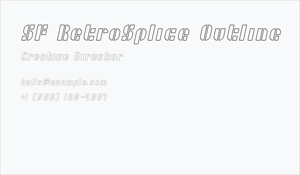 SF RetroSplice Outline Business Card