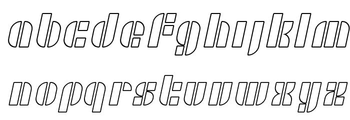 SF RetroSplice Outline Font LOWERCASE