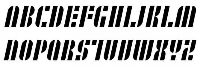 SF RetroSplice SC Condensed Caratteri MAIUSCOLE