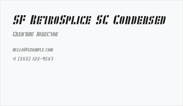 SF RetroSplice SC Condensed Business Card