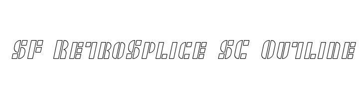 SF RetroSplice SC Outline  Free Fonts Download
