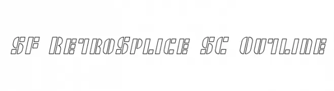 SF RetroSplice SC Outline  Frei Schriftart Herunterladen