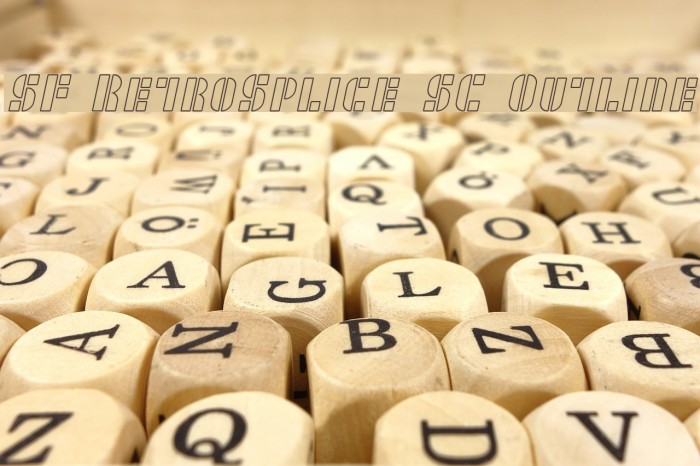 SF RetroSplice SC Outline Font examples