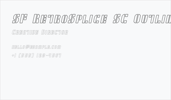 SF RetroSplice SC Outline Business Card