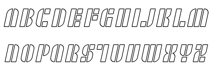 SF RetroSplice SC Outline Font LOWERCASE