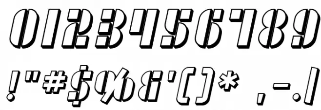 SF RetroSplice SC Shaded Font OTHER CHARS