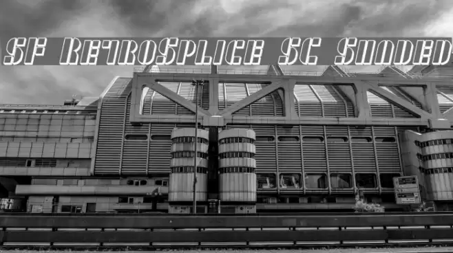 SF RetroSplice SC Shaded Font examples