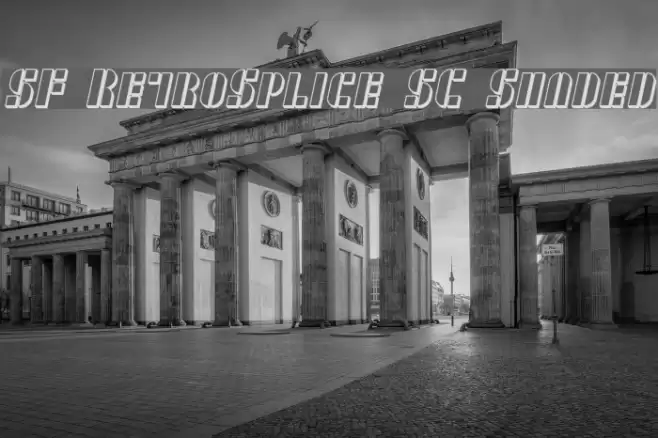 SF RetroSplice SC Shaded Font examples