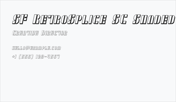 SF RetroSplice SC Shaded Business Card