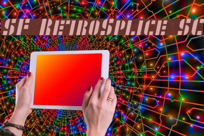 SF RetroSplice SC Font examples