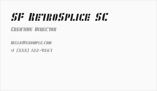 SF RetroSplice SC Business Card