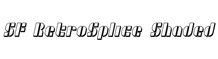 SF RetroSplice Shaded  नि: शुल्क फ़ॉन्ट्स डाउनलोड