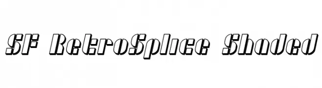 SF RetroSplice Shaded  नि: शुल्क फ़ॉन्ट्स डाउनलोड