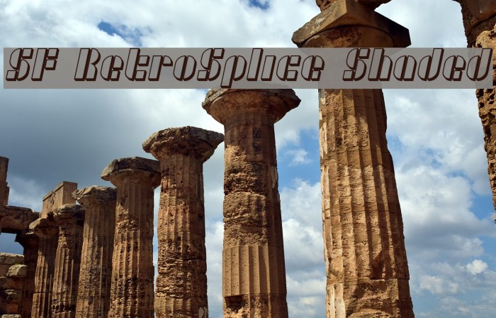 SF RetroSplice Shaded Font examples