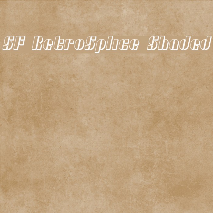 SF RetroSplice Shaded Font examples