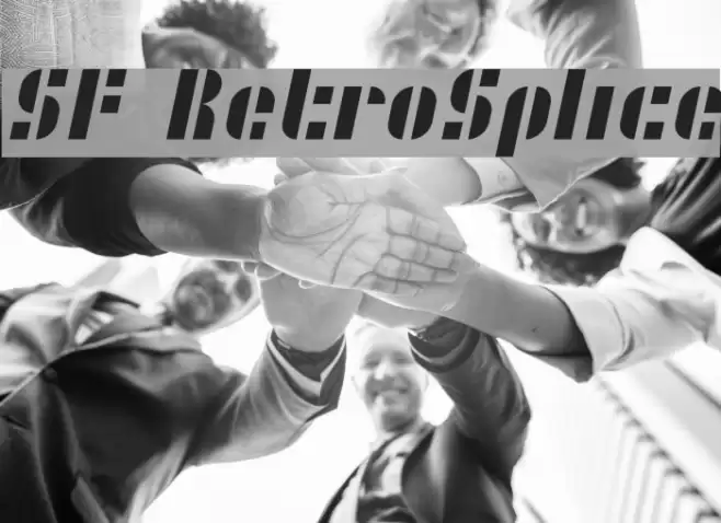 SF RetroSplice Schriftart examples