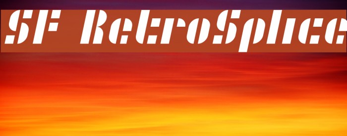 SF RetroSplice Fonte examples