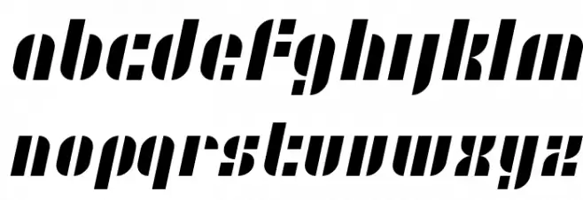 SF RetroSplice Schriftart Kleinbuchstaben