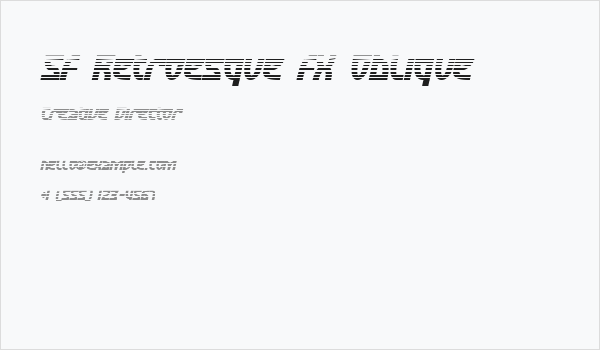 SF Retroesque FX Oblique Business Card