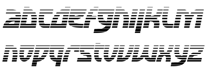 SF Retroesque FX Oblique Font LOWERCASE