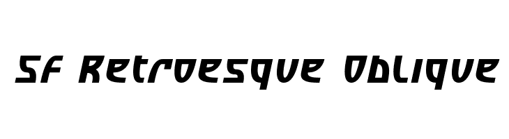 SF Retroesque Oblique Font