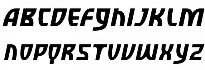SF Retroesque Oblique Шрифта ВЕРХНИЙ