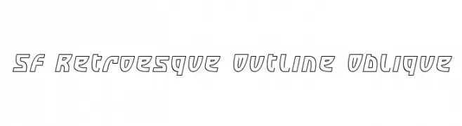 SF Retroesque Outline Oblique  Frei Schriftart Herunterladen
