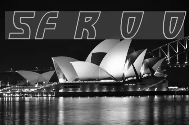 SF Retroesque Outline Oblique Font examples