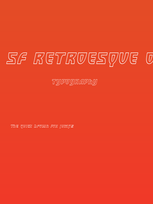 SF Retroesque Outline Oblique Poster
