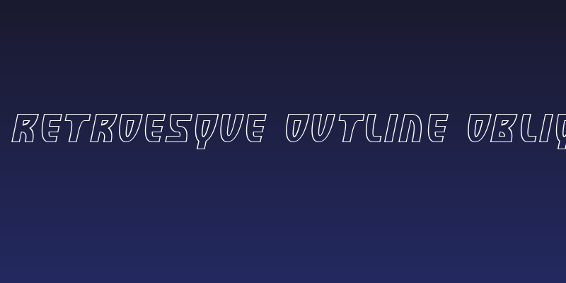 SF Retroesque Outline Oblique Social Header