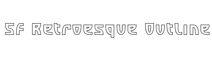 SF Retroesque Outline  フリーフォントのダウンロード