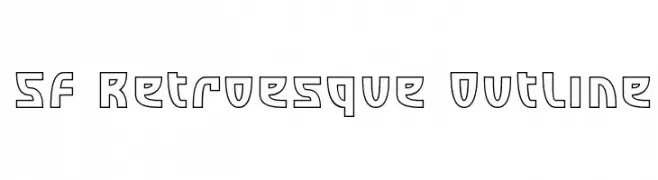 SF Retroesque Outline  Frei Schriftart Herunterladen
