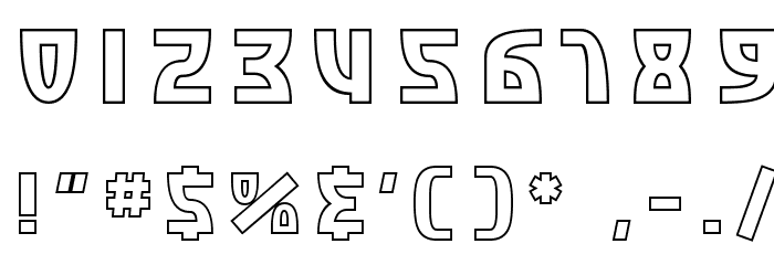 SF Retroesque Outline Font OTHER CHARS