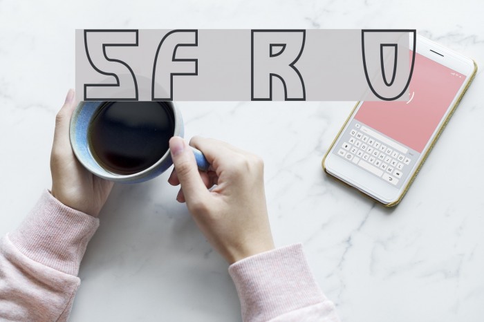 SF Retroesque Outline Font examples