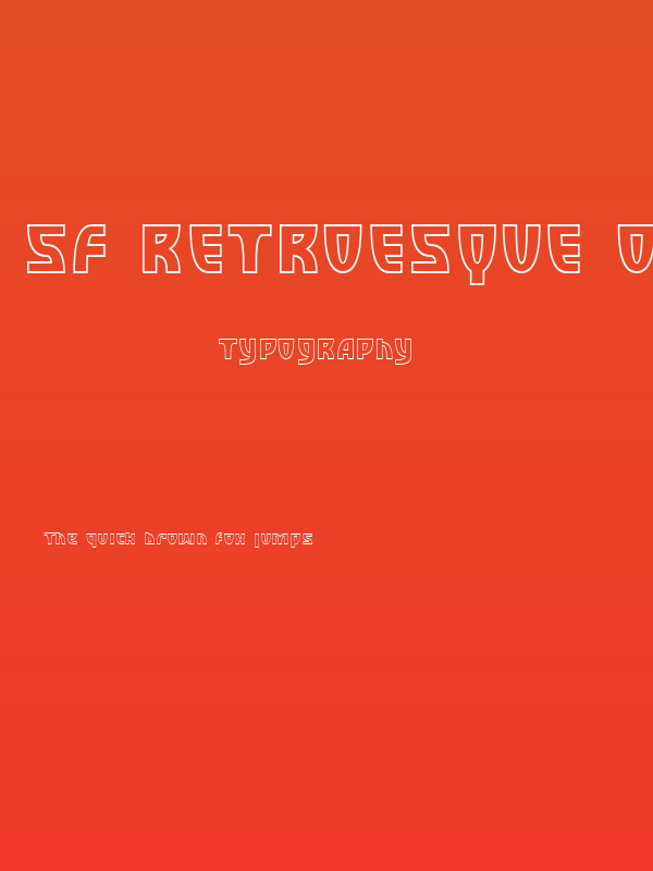 SF Retroesque Outline Poster