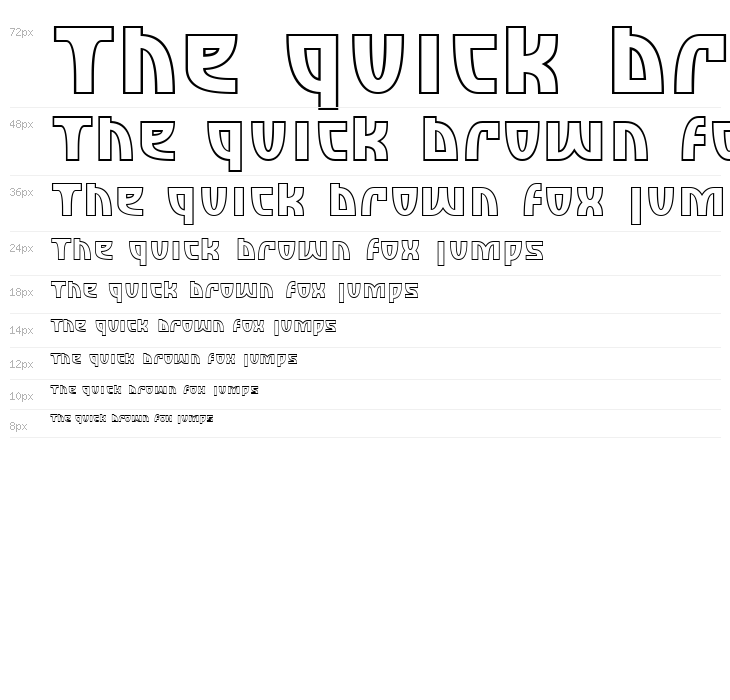 SF Retroesque Outline Waterfall