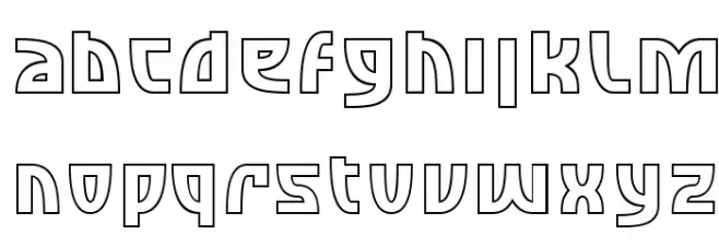 SF Retroesque Outline 字体 小写