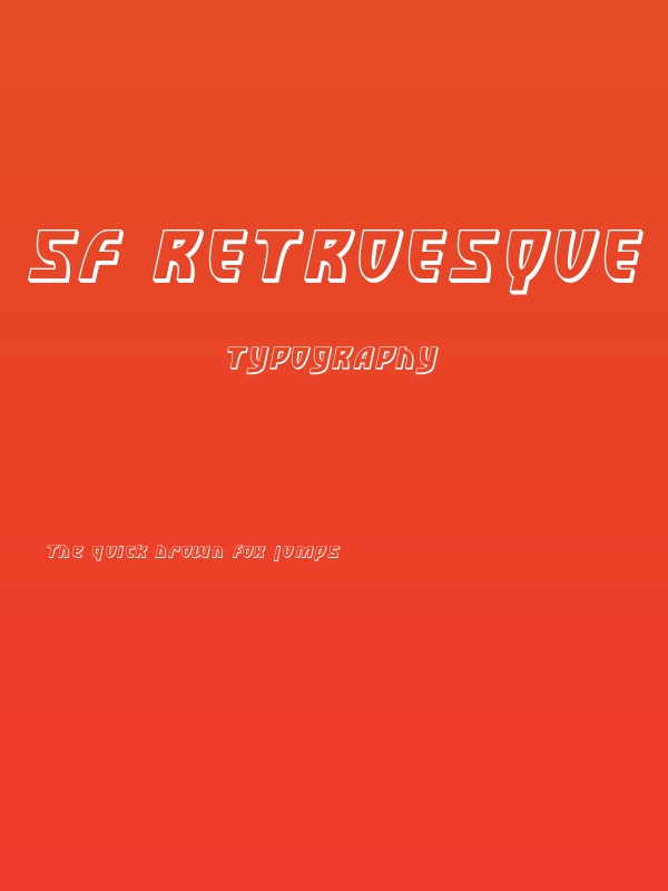 SF Retroesque Shaded Oblique Poster