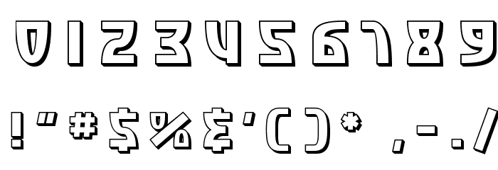 SF Retroesque Shaded Font OTHER CHARS